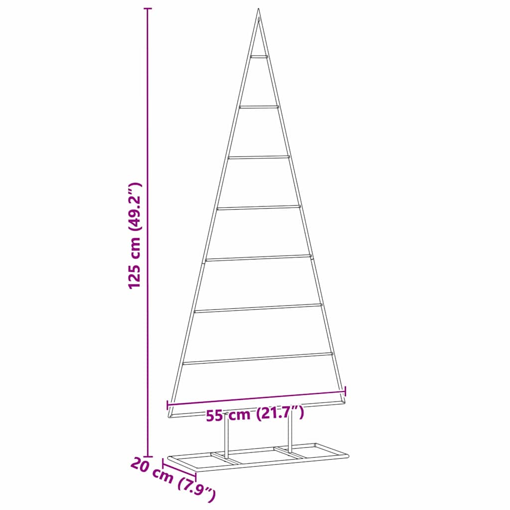 Metall juletre med stativ Gull 125 cm Pulverlakkert stål