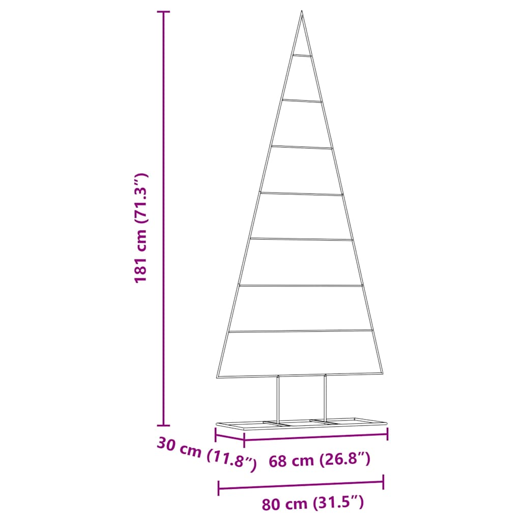 Metall juletre med stativ Gull 180 cm Pulverlakkert stål