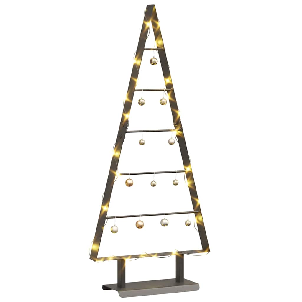 Metall juletre med stativ Svart 90 cm Stål