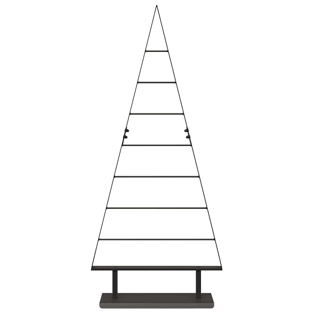 Metall juletre med stativ Svart 125 cm Stål