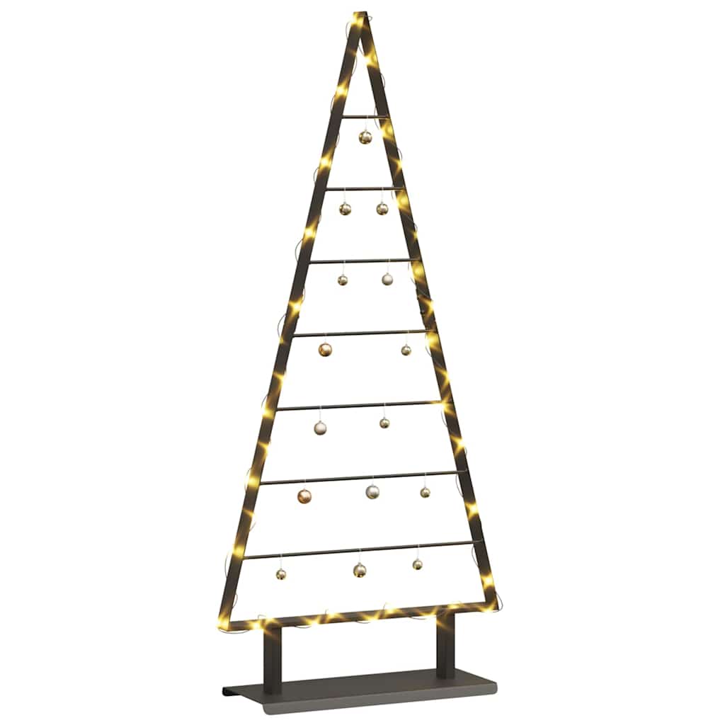Metall juletre med stativ Svart 125 cm Stål