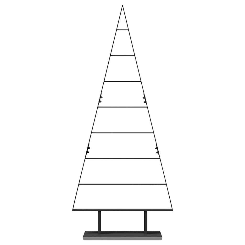 Metall juletre med stativ Svart 150 cm Stål