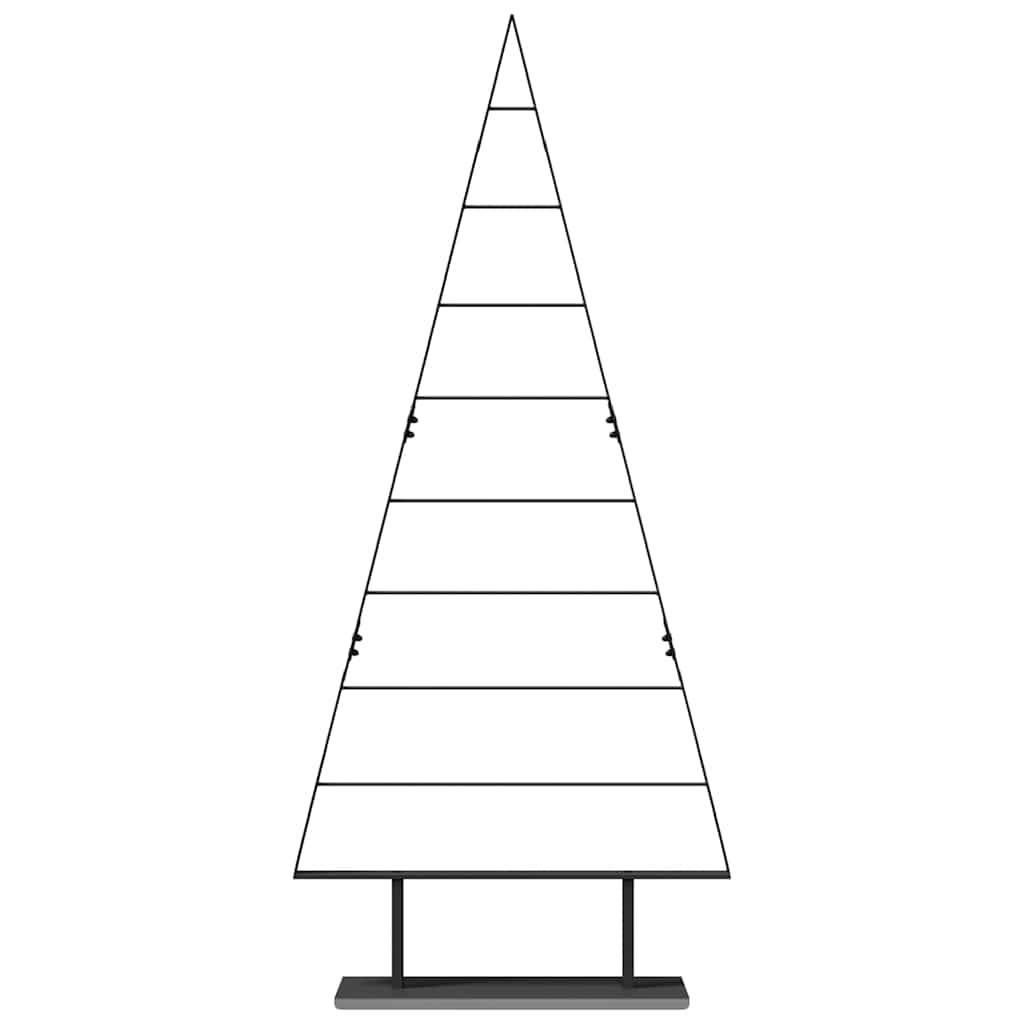 Metall juletre med stativ Svart 180 cm Stål