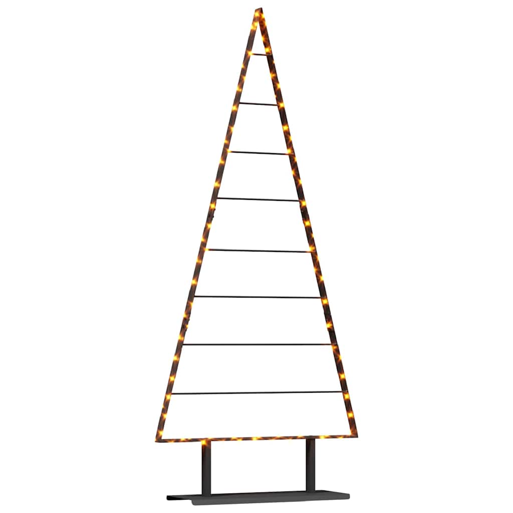 Metall juletre med stativ Svart 180 cm Stål