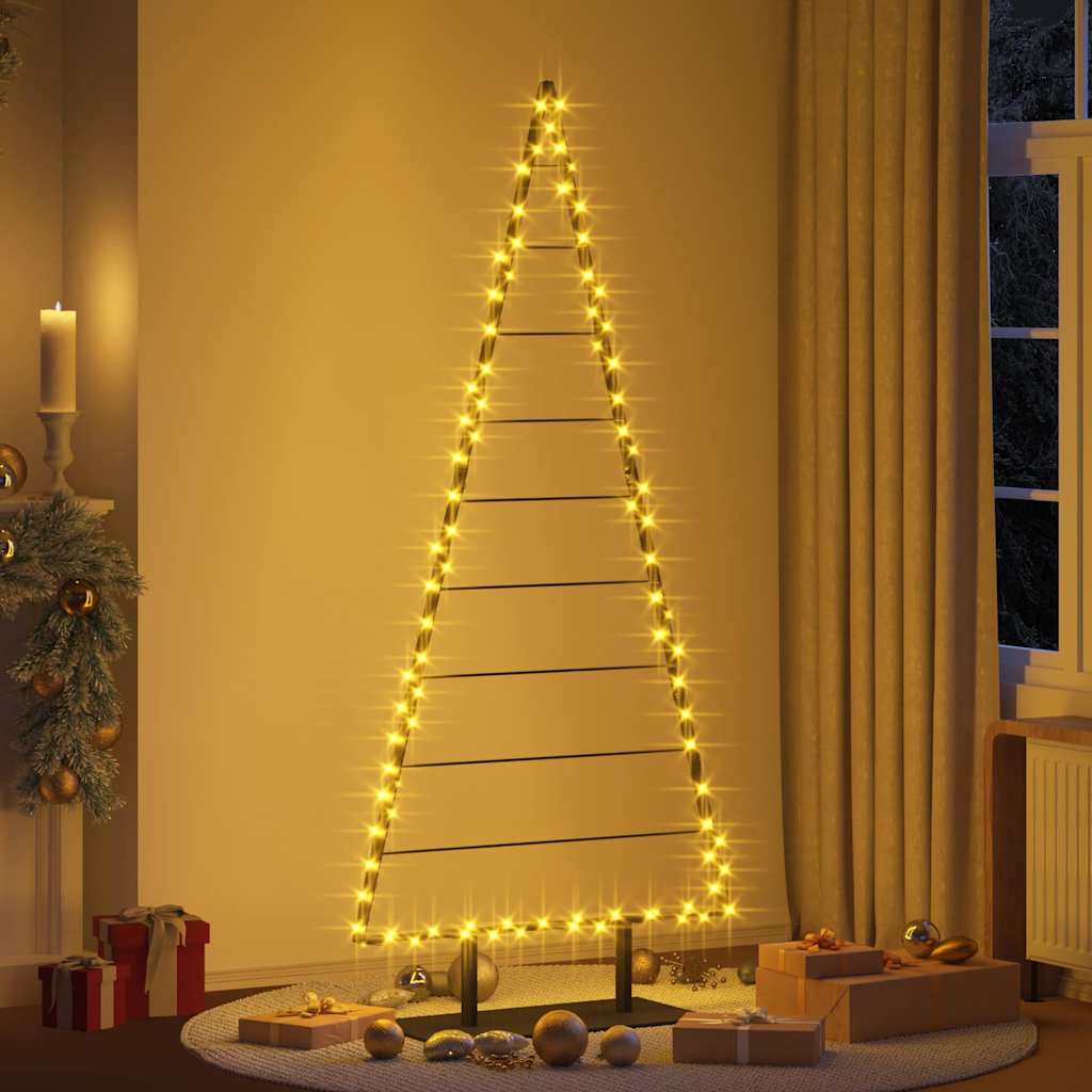 Metall juletre med stativ Svart 210 cm Stål