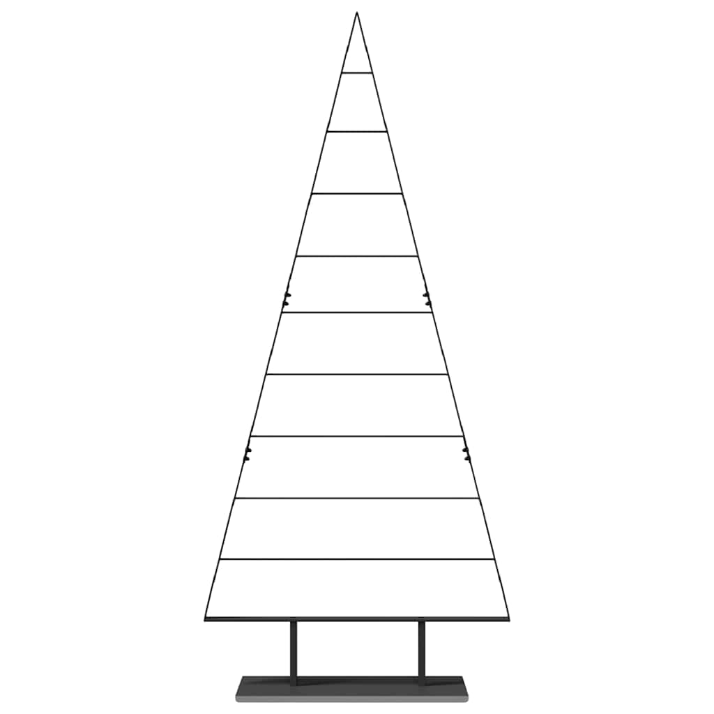 Metall juletre med stativ Svart 210 cm Stål