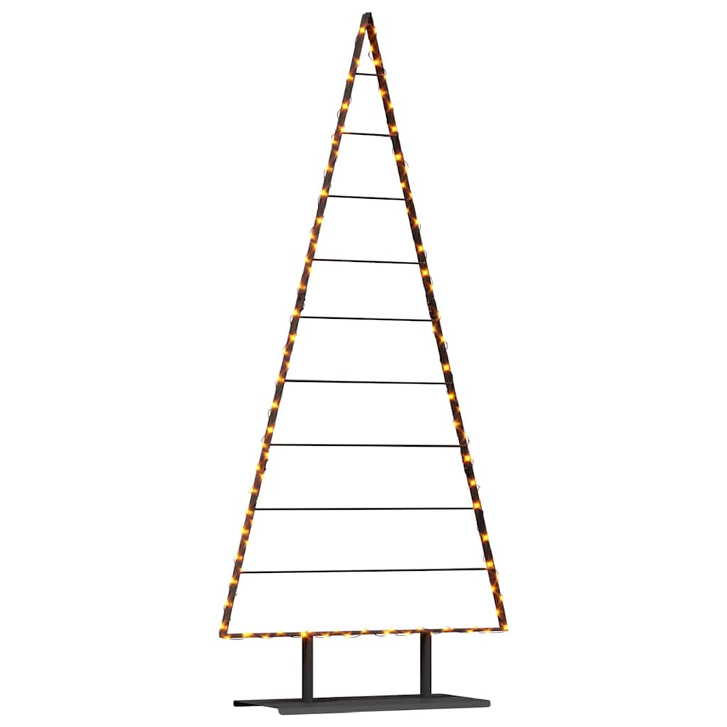 Metall juletre med stativ Svart 210 cm Stål