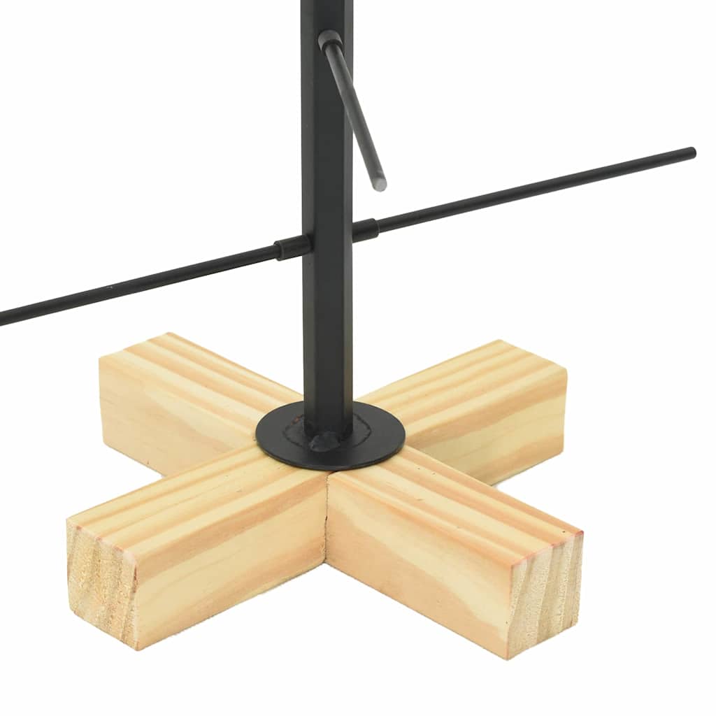 Metall juletre med stativ Svart 60 cm Pulverlakkert stål