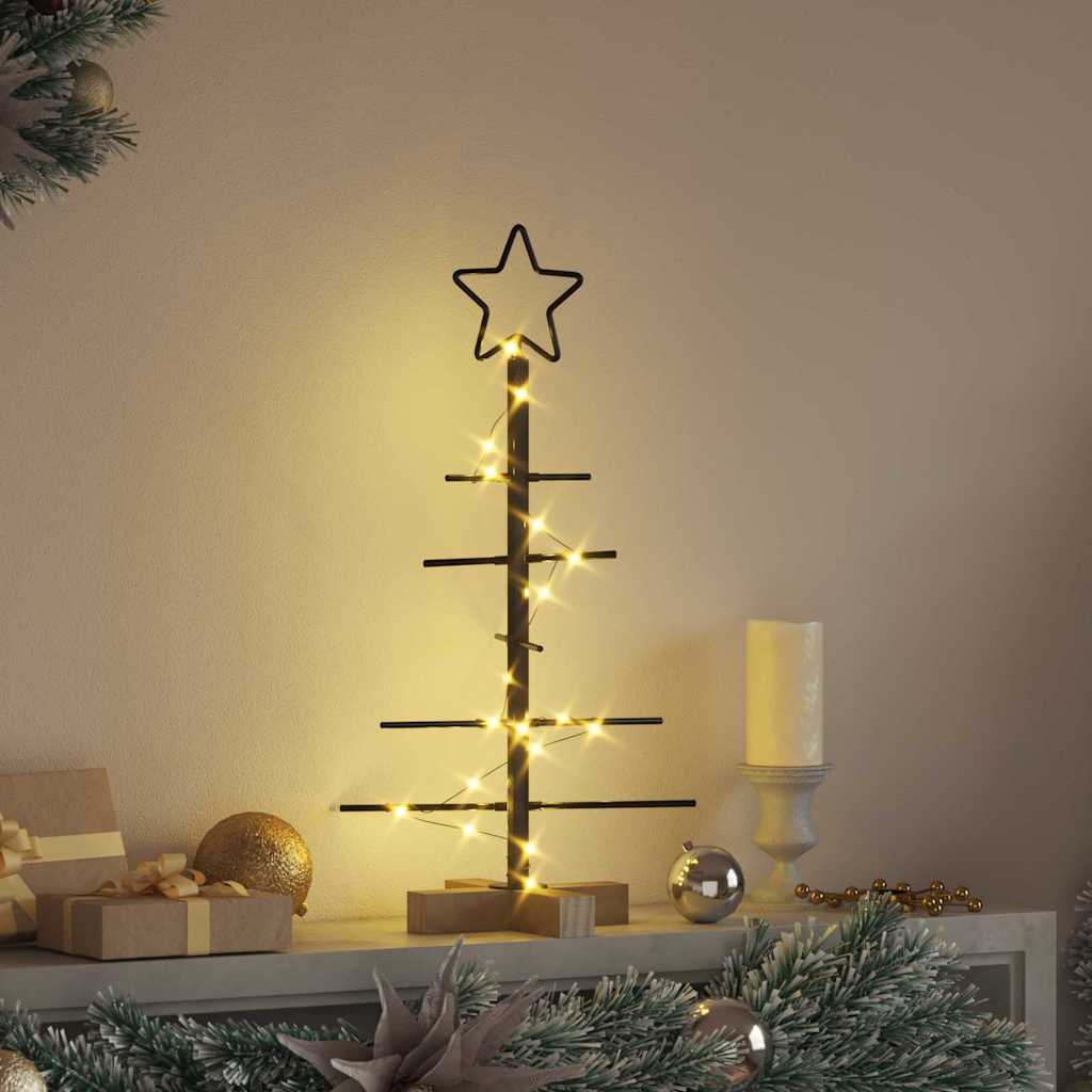 Metall juletre med stativ Svart 60 cm Pulverlakkert stål