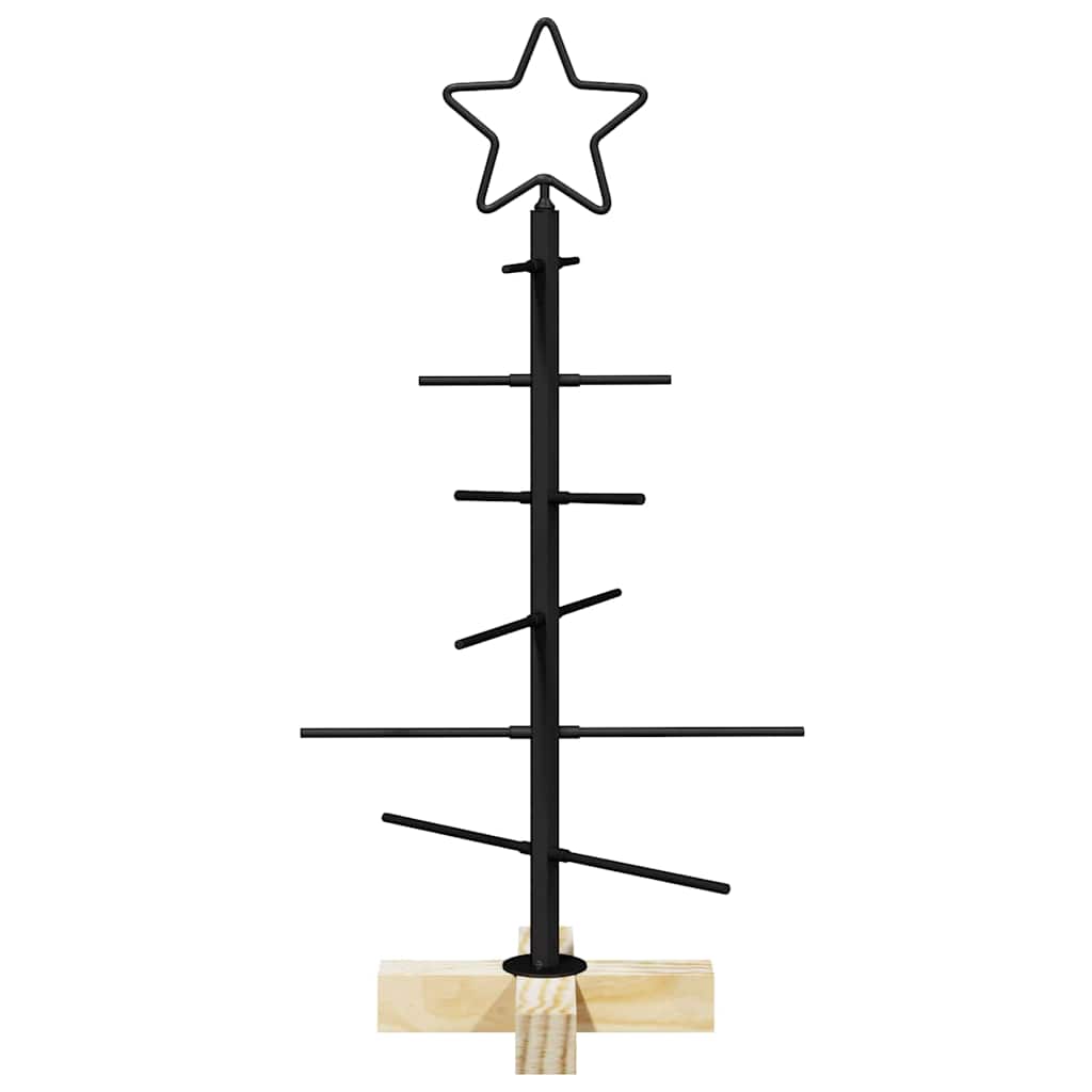 Metall juletre med stativ Svart 60 cm Pulverlakkert stål