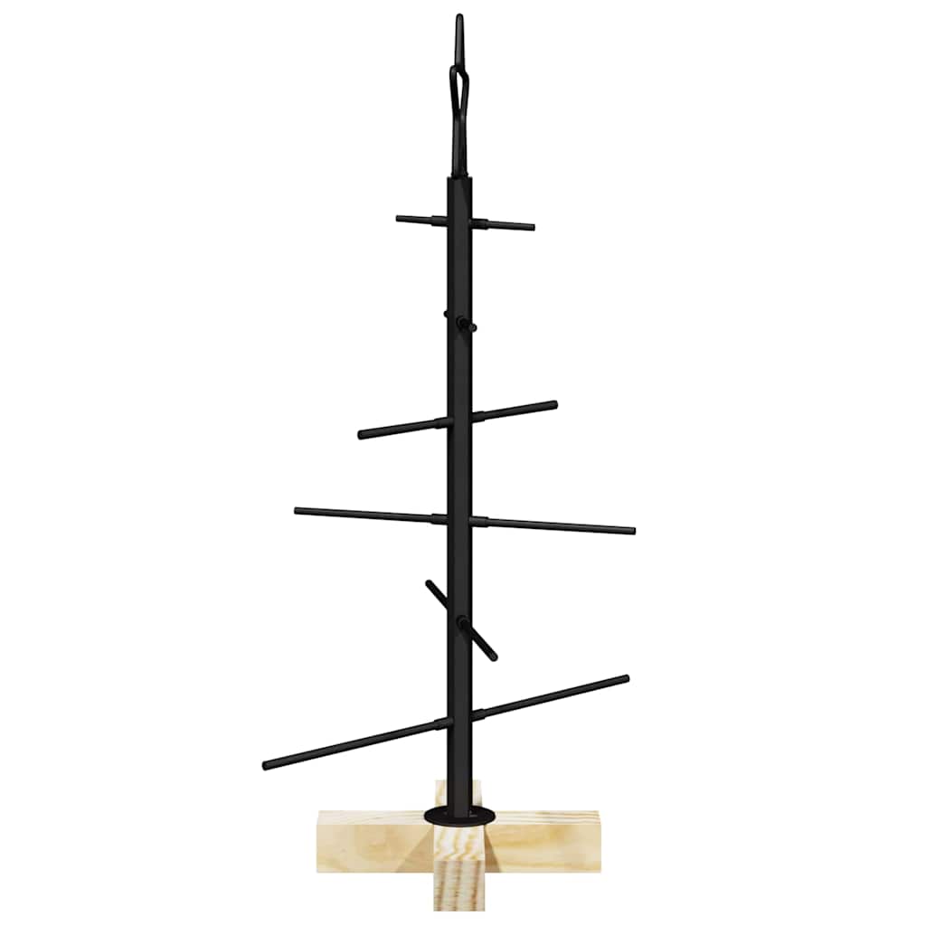 Metall juletre med stativ Svart 60 cm Pulverlakkert stål