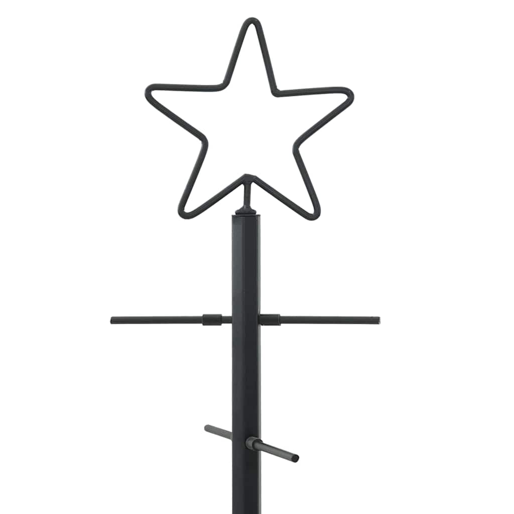 Metall juletre med stativ Svart 90 cm Pulverlakkert stål
