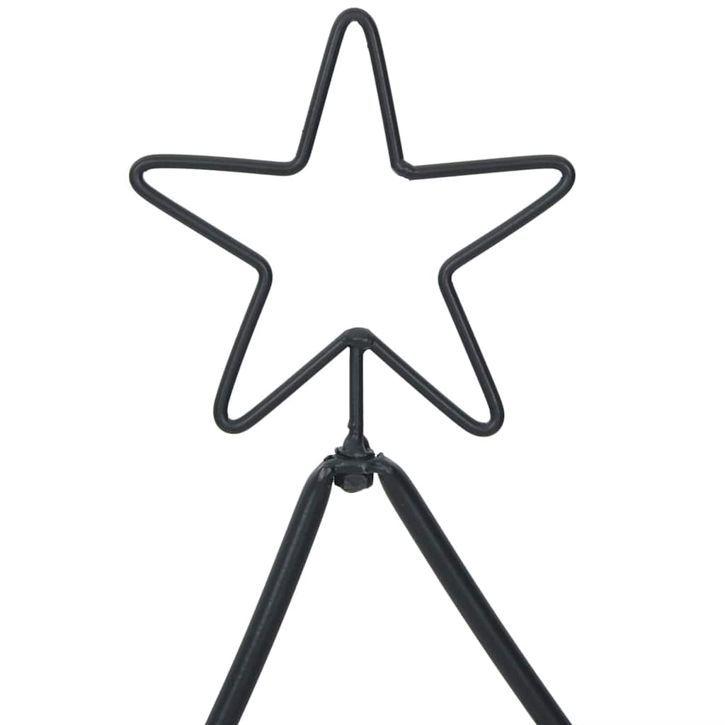 Metall juletre med stativ Svart 90 cm Stål
