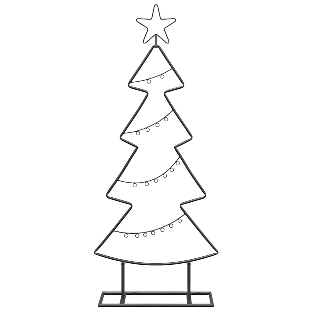 Metall juletre med stativ Svart 90 cm Stål