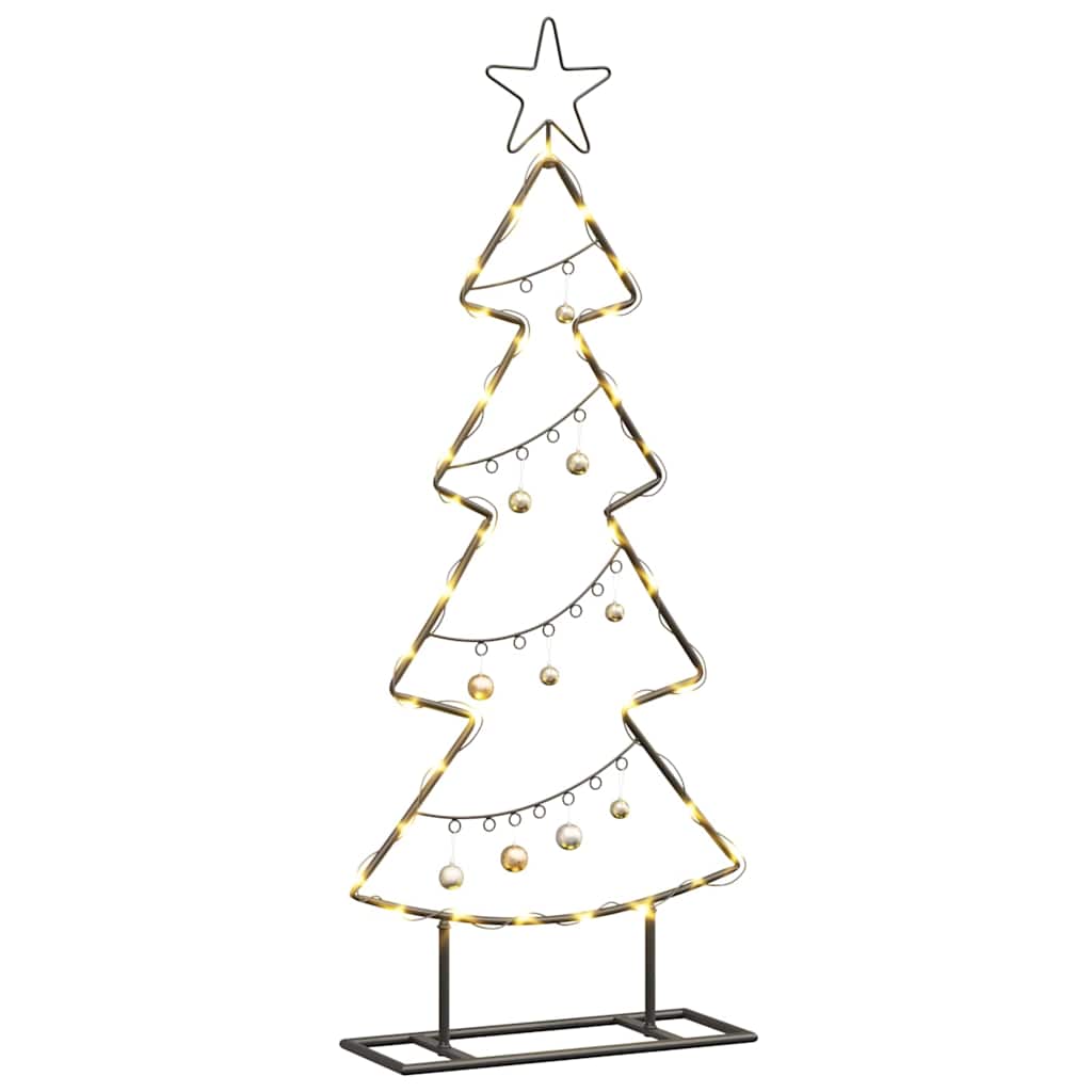 Metall juletre med stativ Svart 90 cm Stål