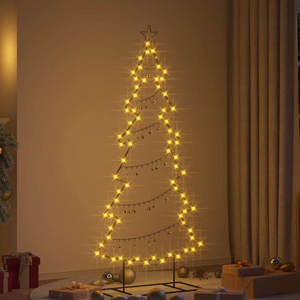 Metall juletre med stativ Svart 180 cm Stål