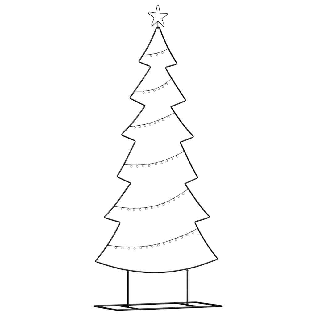 Metall juletre med stativ Svart 180 cm Stål