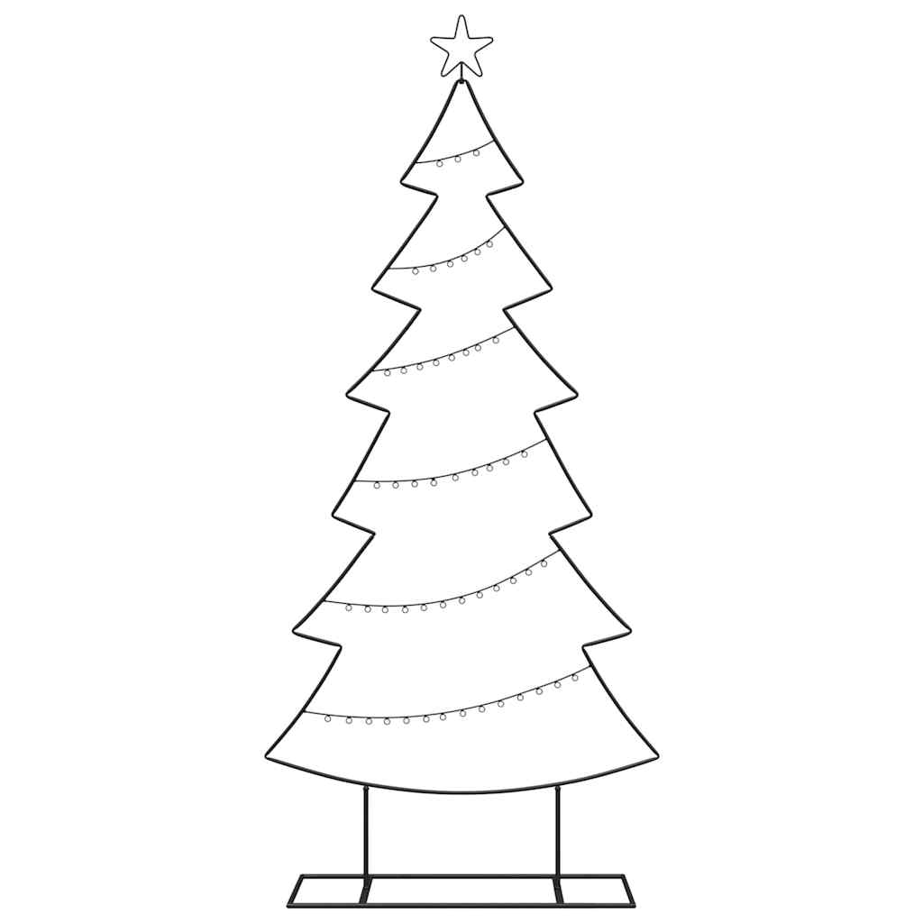 Metall juletre med stativ Svart 180 cm Stål
