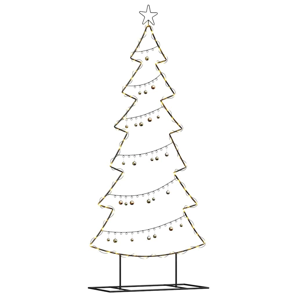 Metall juletre med stativ Svart 180 cm Stål