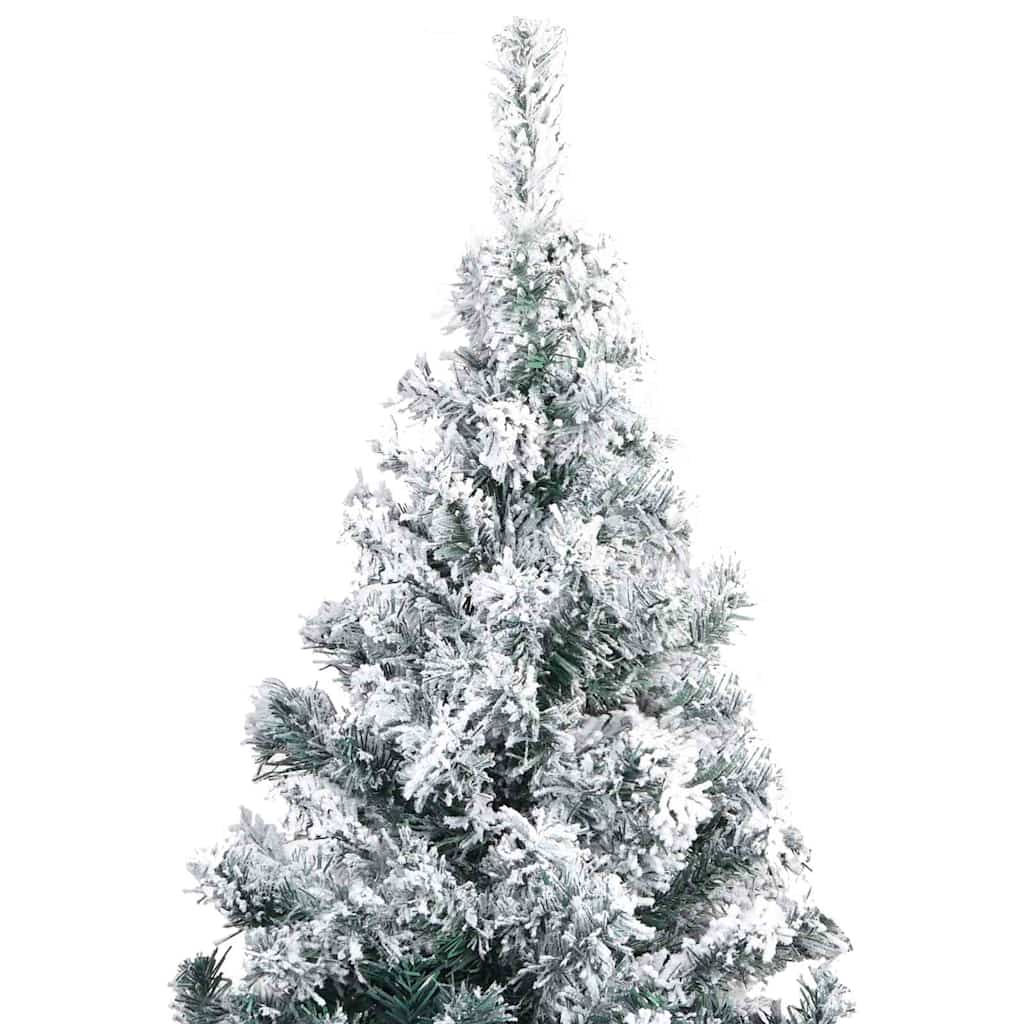 Juletre med dekorative strenglys Hvit 300 cm PVC