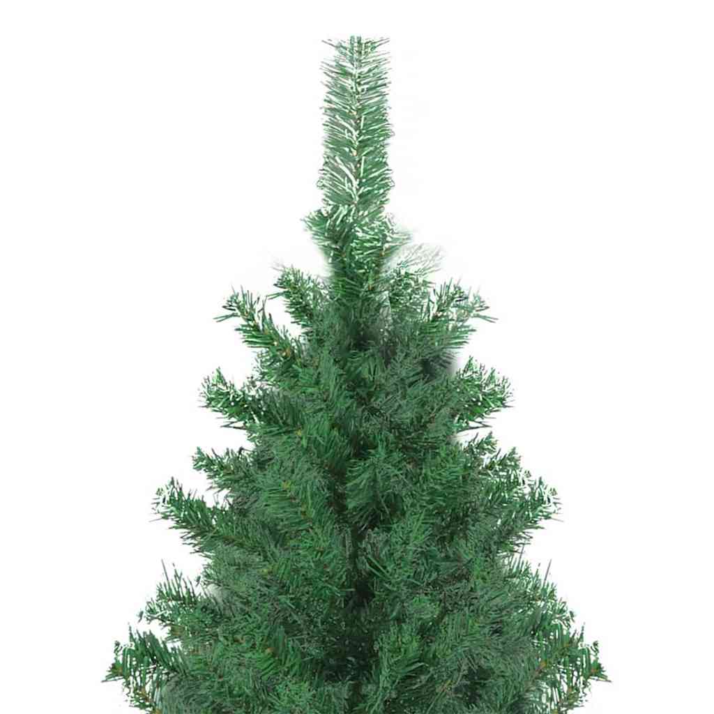 Kunstig juletre med dekorative strenglys grønn 400 cm PVC