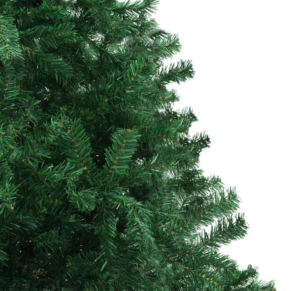 Kunstig juletre med dekorative strenglys grønn 400 cm PVC