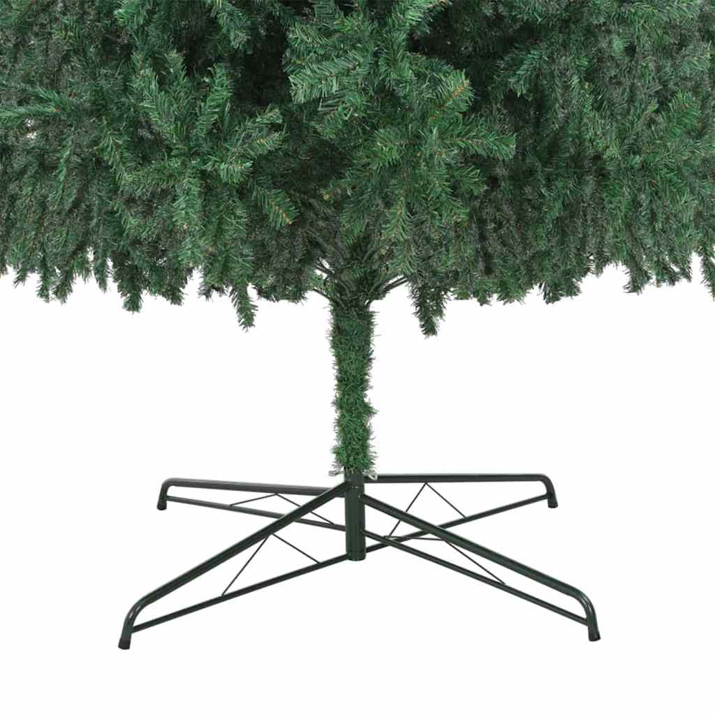 Kunstig juletre med dekorative strenglys grønn 400 cm PVC