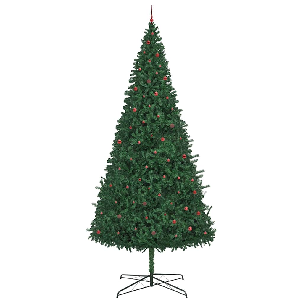 Juletre med dekorative strenglys grønn 400 cm PVC