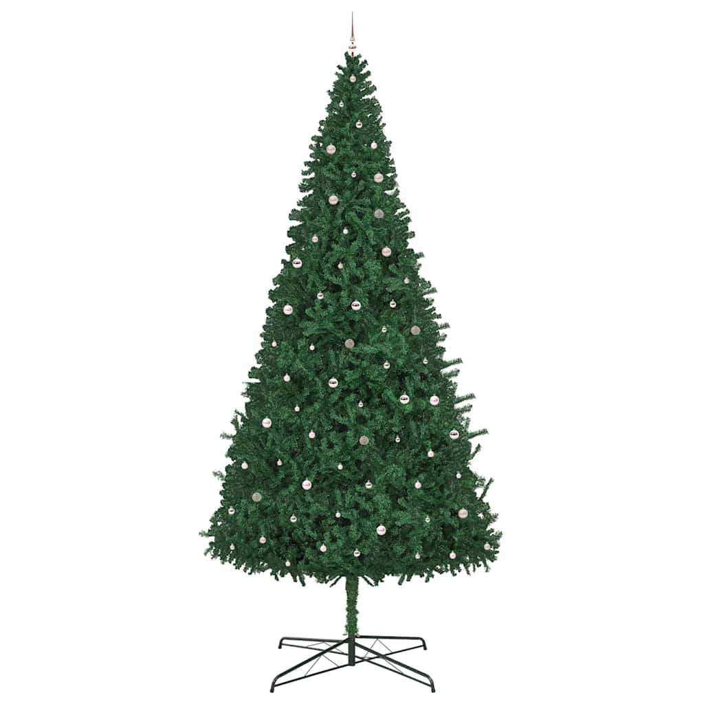 Juletre med dekorative strenglys grønn 400 cm PVC