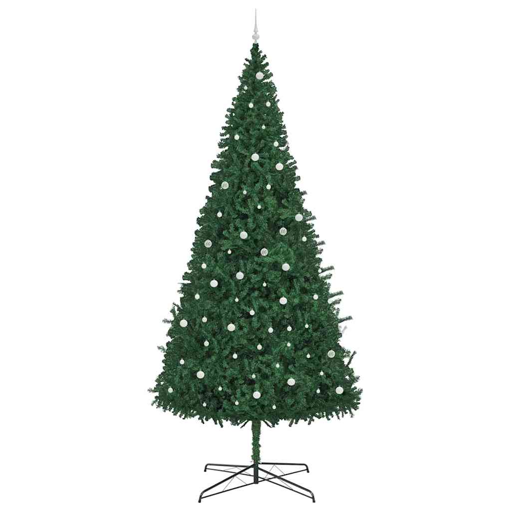 Juletre med dekorative strenglys grønn 400 cm PVC
