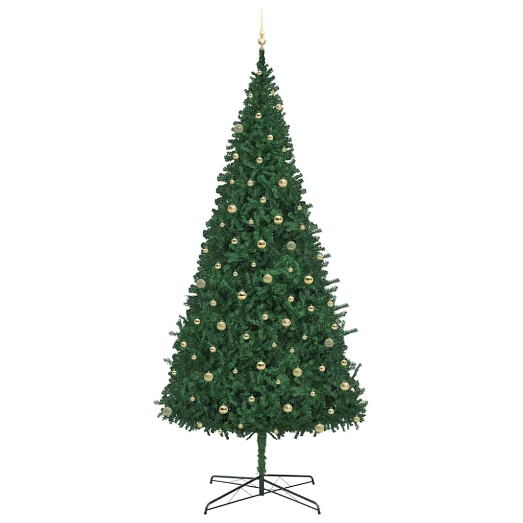 Juletre med dekorative strenglys grønn 400 cm PVC