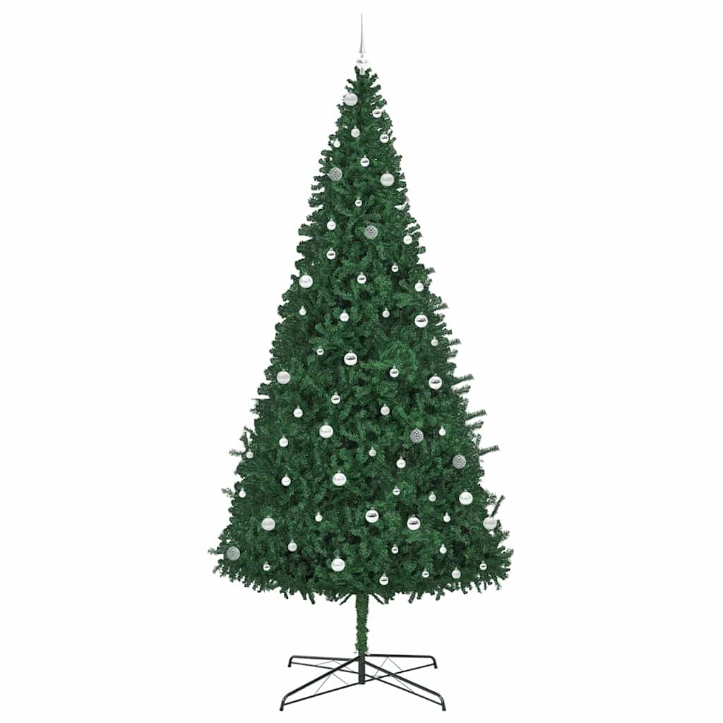 Juletre med dekorative strenglys grønn 400 cm PVC