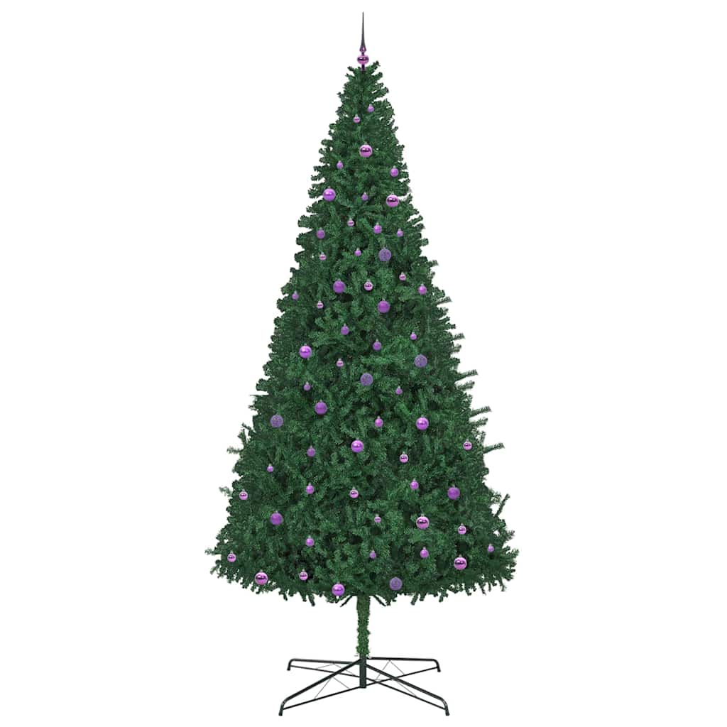 Juletre med dekorative strenglys grønn 400 cm PVC