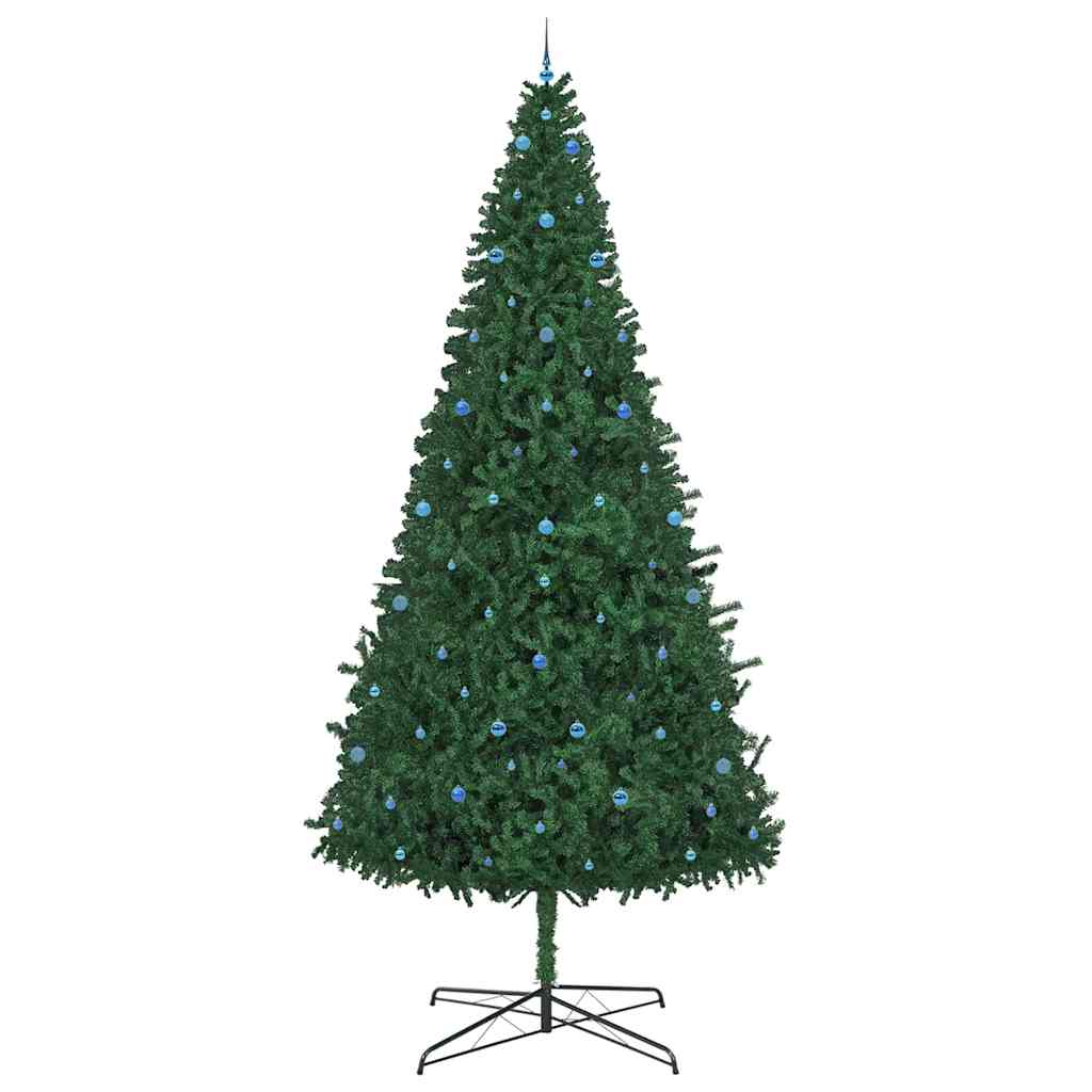 Juletre med dekorative strenglys grønn 400 cm PVC