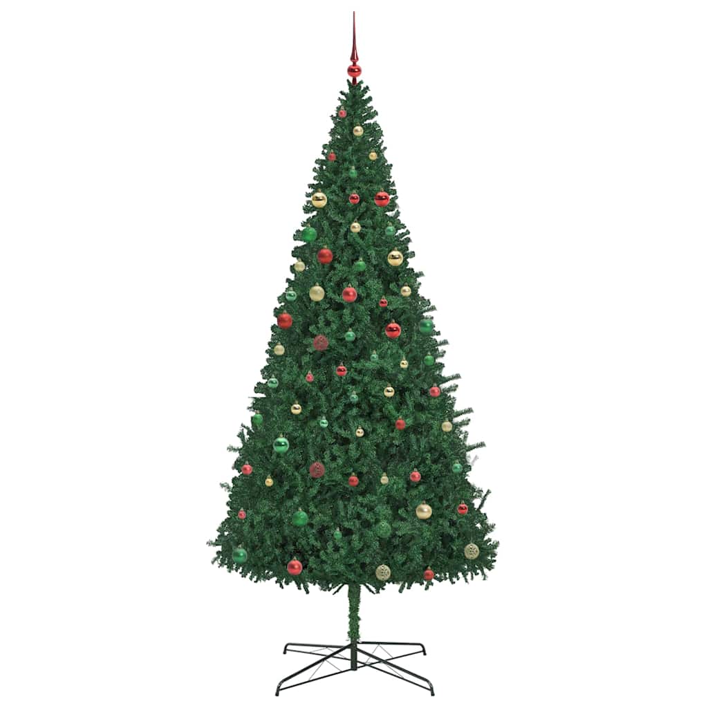 Juletre med dekorative strenglys grønn 400 cm PVC