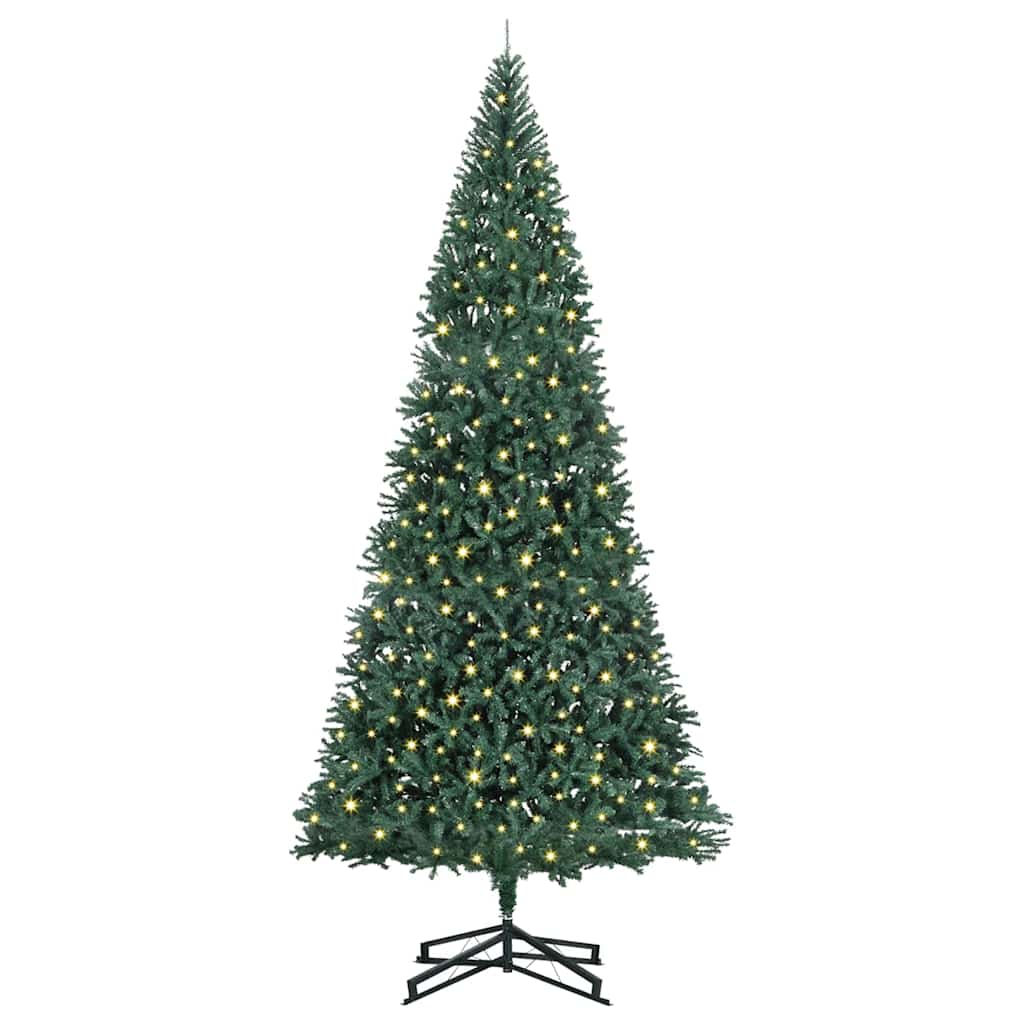 Kunstig forhåndsbelyst juletre grønn 500 cm PVC