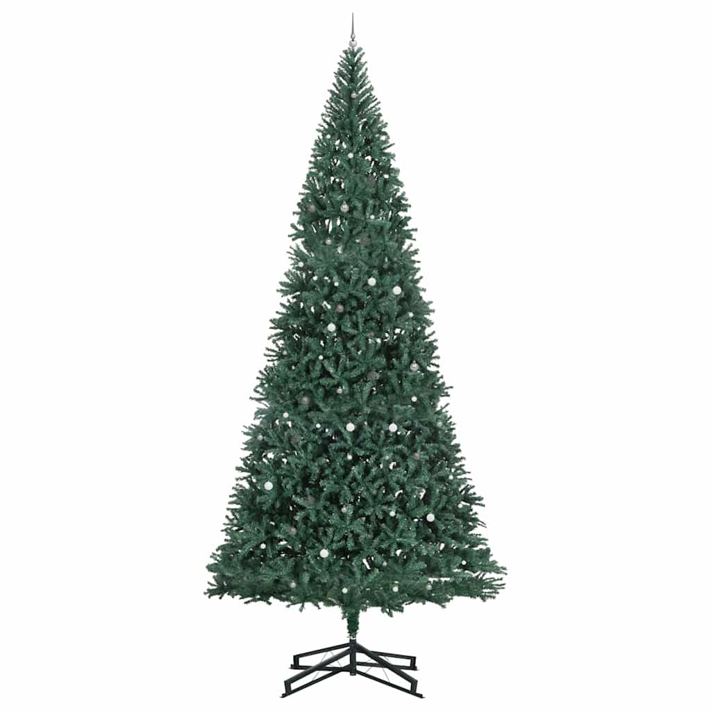 Kunstig forhåndsbelyst juletre grønn 500 cm PVC
