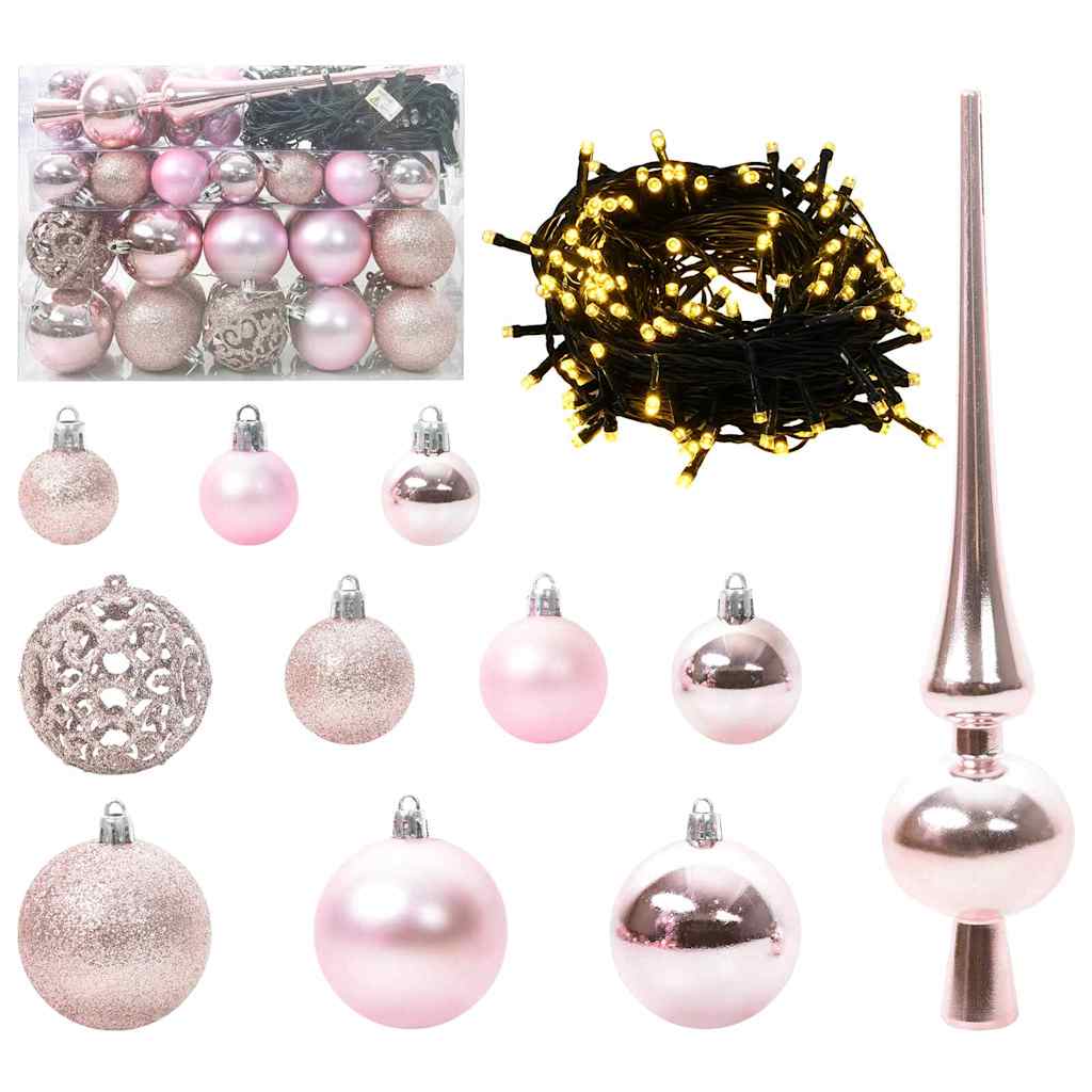 Slim juletre med 150 LED grønn 150 cm PVC og Massivt Furu tre