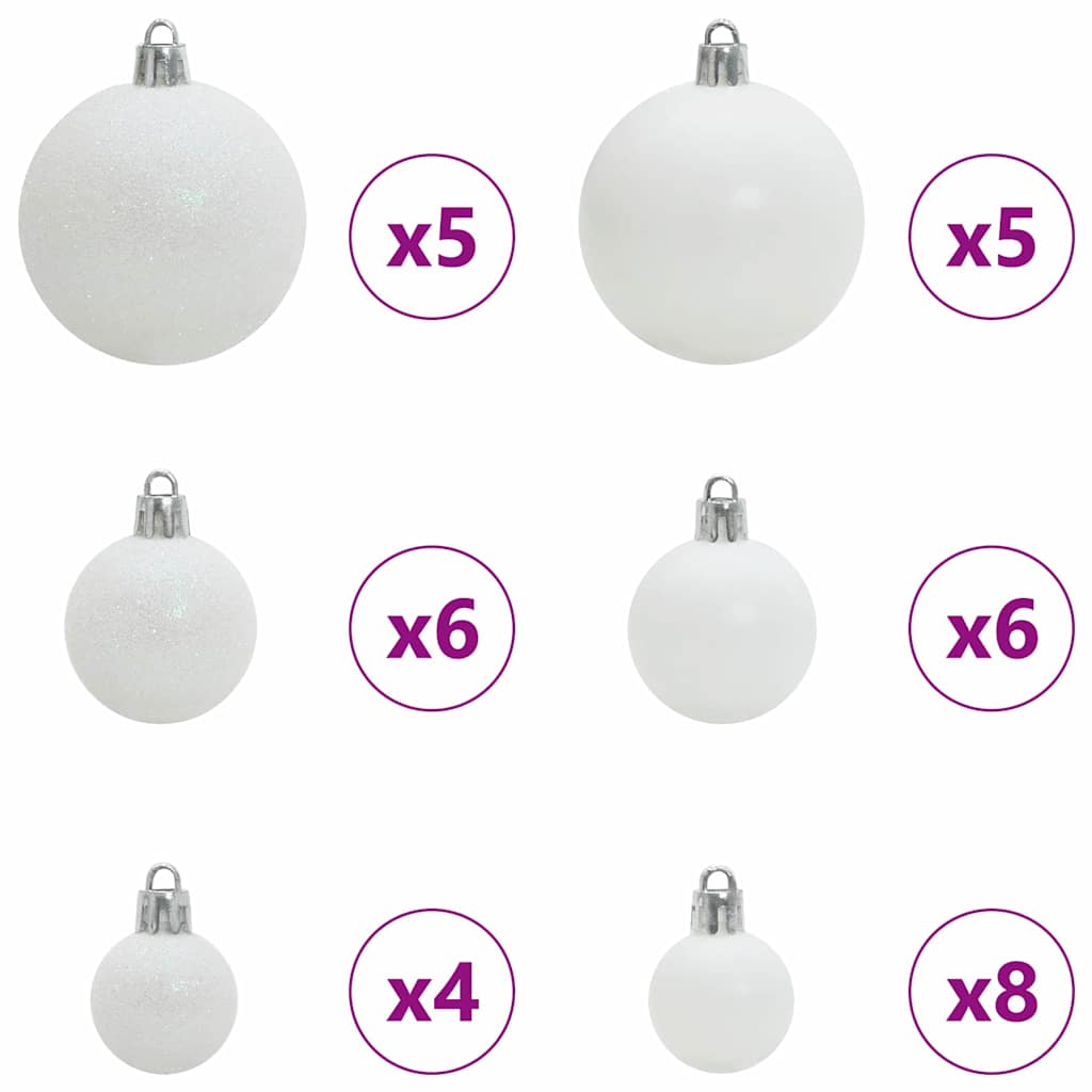 Slim juletre med 150 LED grønn 150 cm PVC og Massivt Furu tre