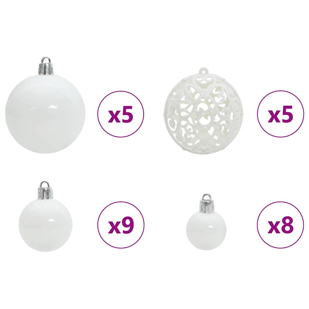 Slim juletre med 150 LED grønn 150 cm PVC og Massivt Furu tre