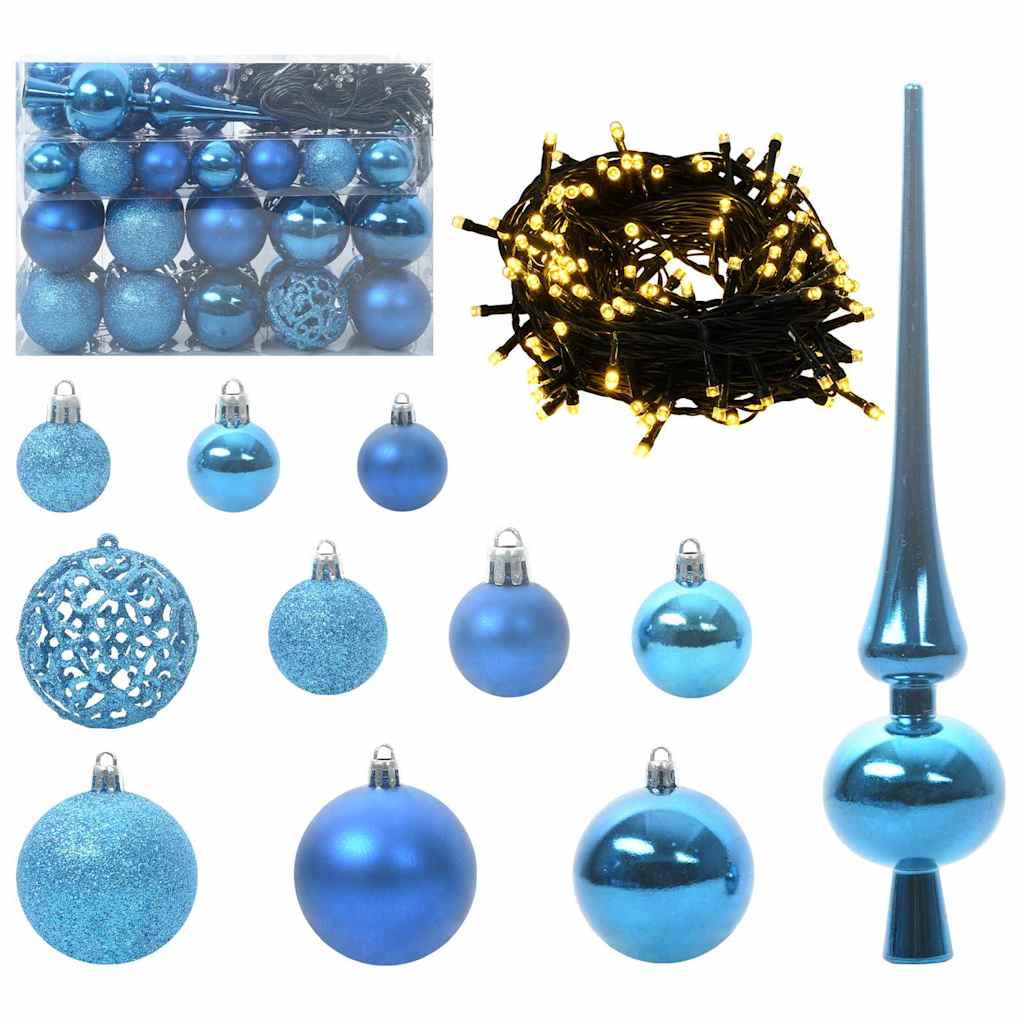 Slim juletre med 150 LED grønn 150 cm PVC og Massivt Furu tre