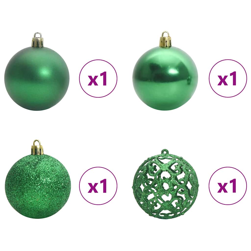 Slim juletre med 150 LED grønn 150 cm PVC og Massivt Furu tre