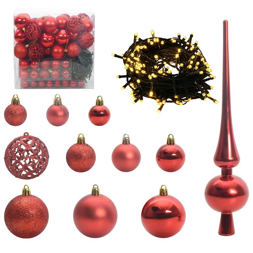 Slim juletre med 300 LED grønn 180 cm PVC og Massivt Furu tre