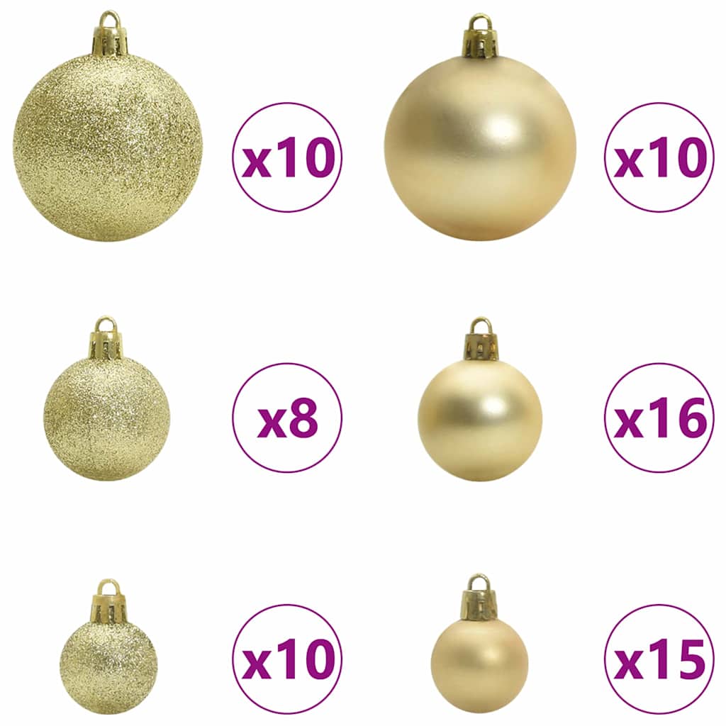 Slim juletre med 300 LED grønn 180 cm PVC og Massivt Furu tre