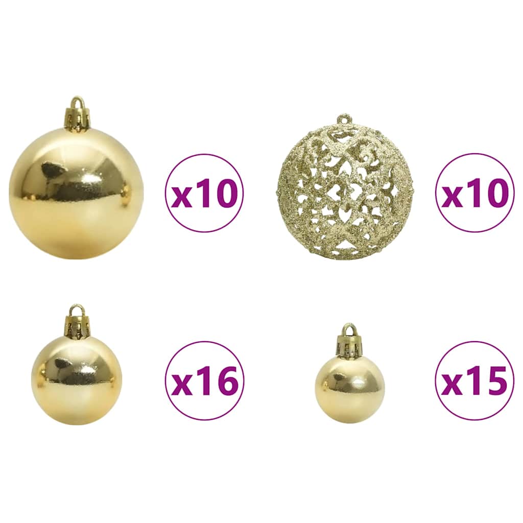 Slim juletre med 300 LED grønn 180 cm PVC og Massivt Furu tre