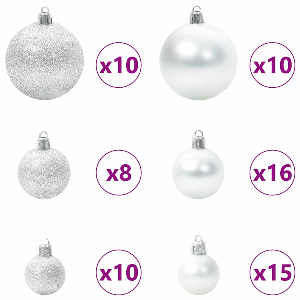 Slim juletre med 300 LED grønn 180 cm PVC og Massivt Furu tre