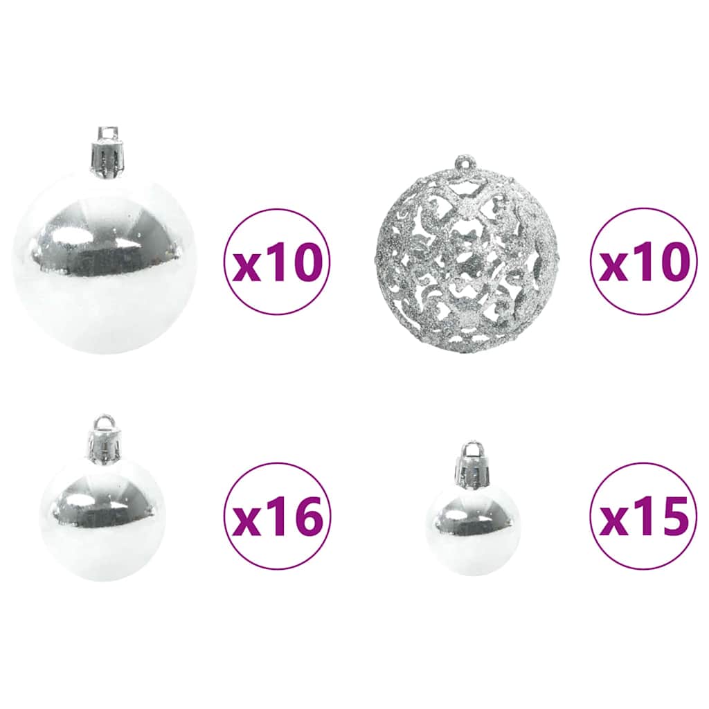 Slim juletre med 300 LED grønn 180 cm PVC og Massivt Furu tre