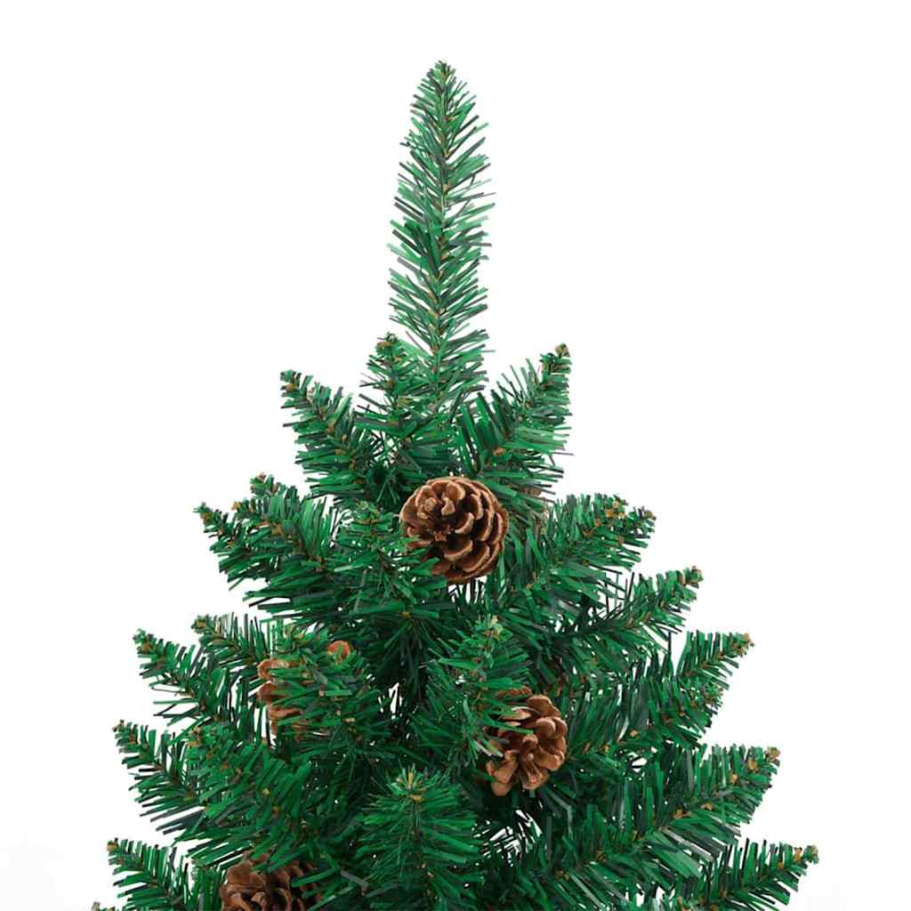 Slim juletre med 300 LED med stativ grønn 77 x 77 x 210 cm PVC