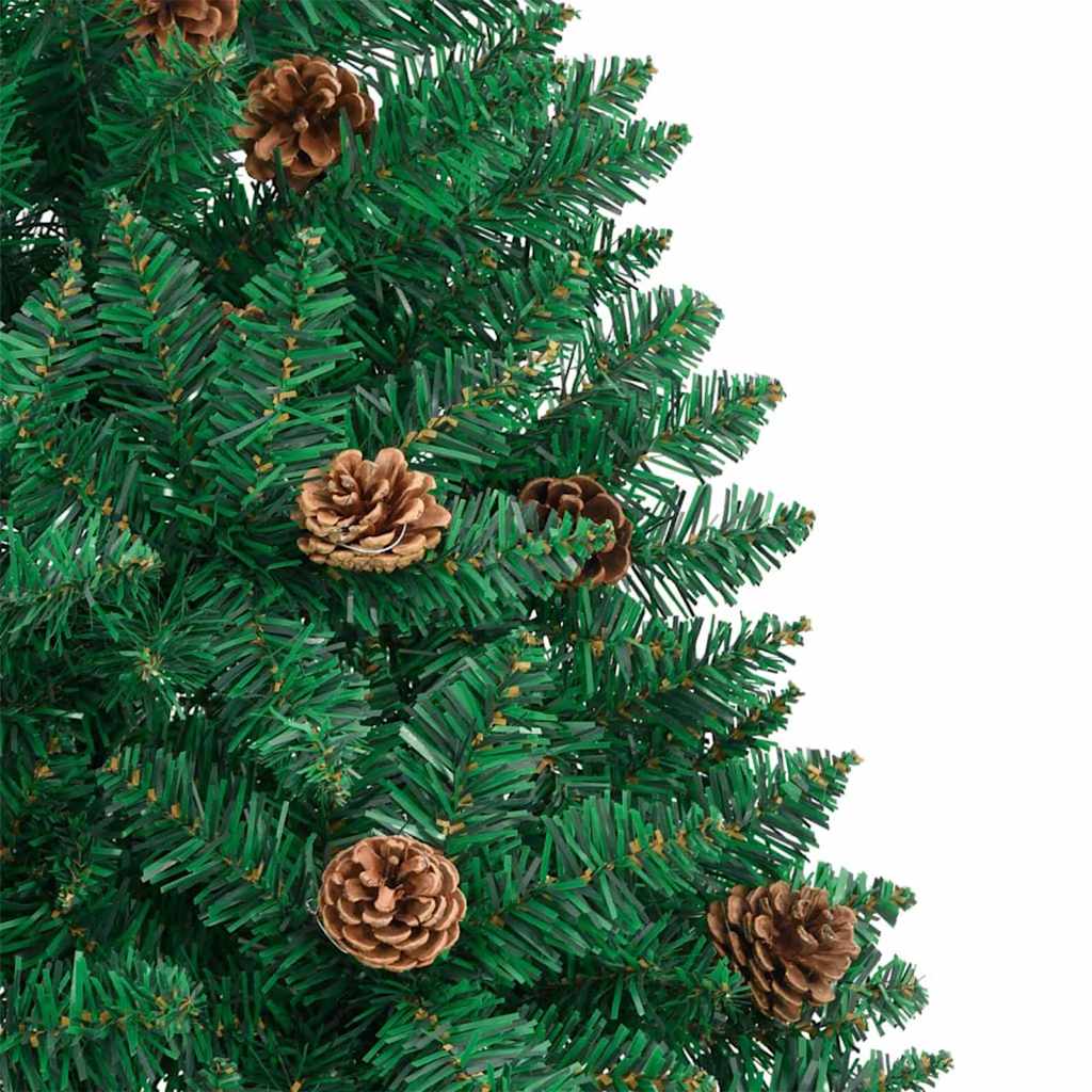 Slim juletre med 300 LED med stativ grønn 77 x 77 x 210 cm PVC