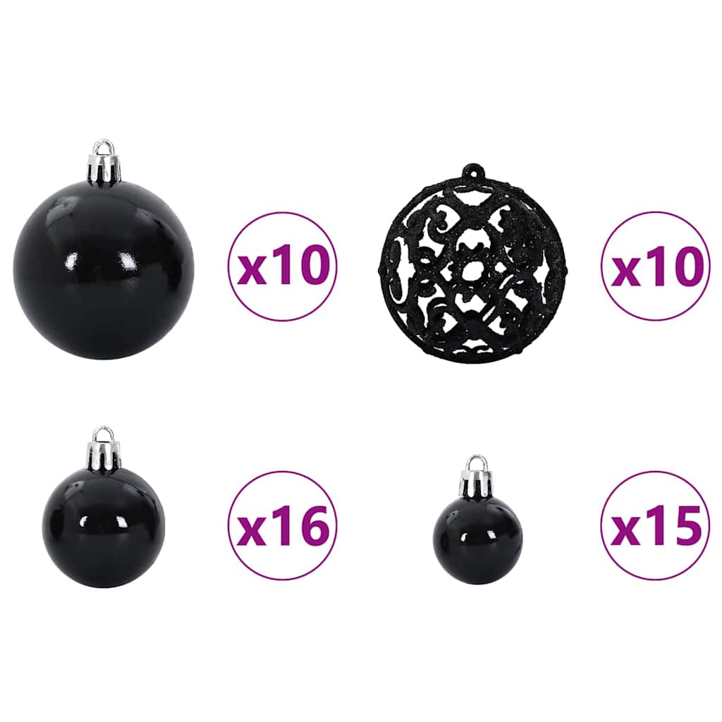 Slim juletre med 300 LED grønn 210 cm PVC og Massivt Furu tre